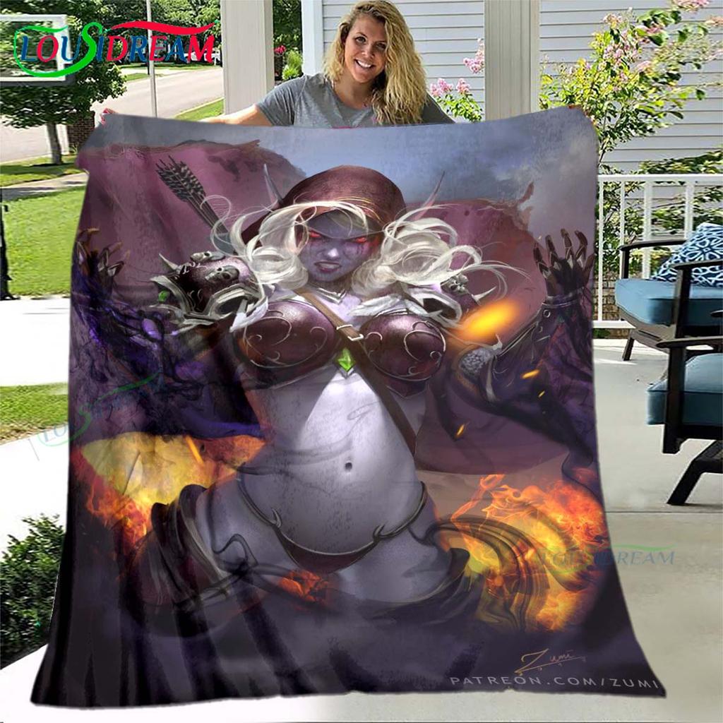Game Sexy Cartoon Night Elf Soft Blanket Sports Living Room Bedroom Sofa Bed Blanket Gift Travel Office Lunch Break Blanket