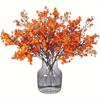 2pcs Silk Artificial Wintersweet Flower 5 Forks Long Branch Flower Branch  Halloween Decor