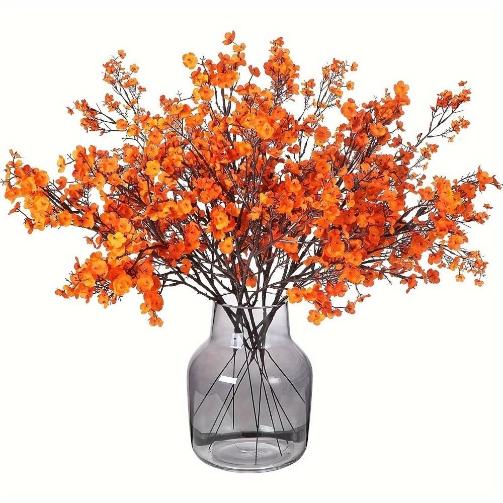 2pcs Silk Artificial Wintersweet Flower 5 Forks Long Branch Flower Branch Halloween Decor
