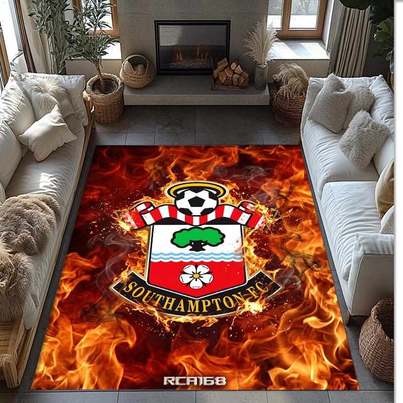 Tappeto in Velluto di Cristallo con Stampa del Southampton Football Club, Comodo Assorbente d'Acqua Antiscivolo per Pavimenti Interni