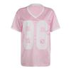 Digital Printed Contrast Color Off-shoulder Loose Casual Top American Hottie Street V-neck Versatile Sports Quick-drying Short Sleeves