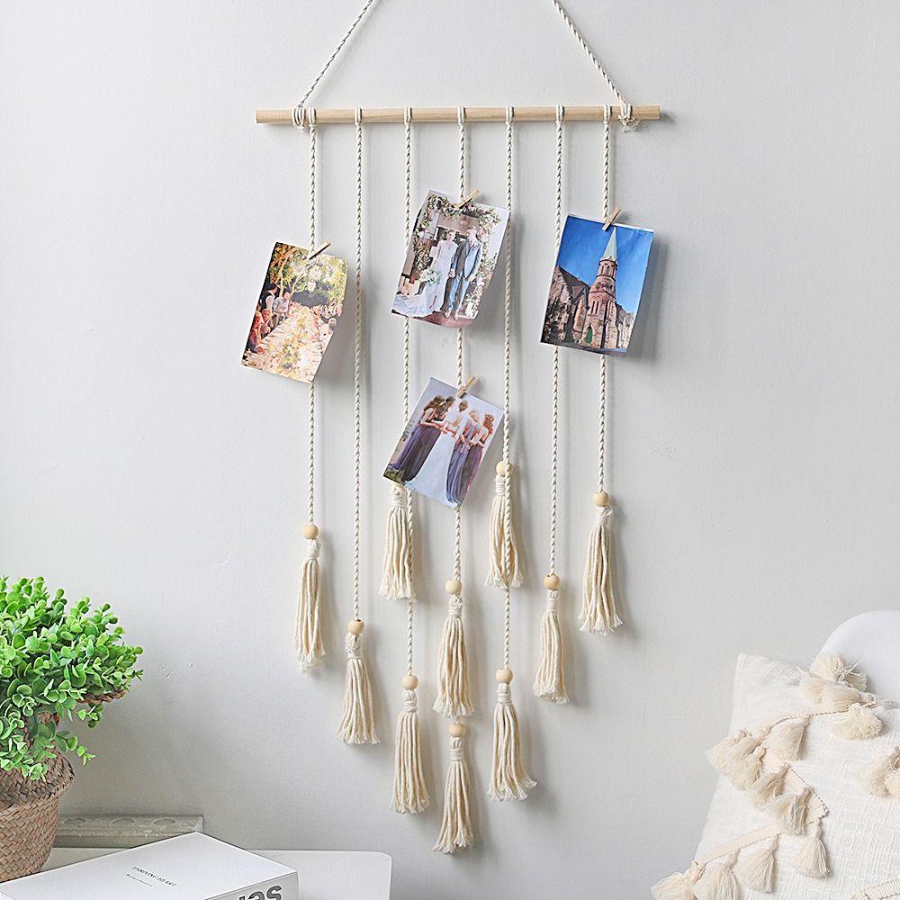 With Tassel Woven Tapestry Handmade Wall Hanging Pendant Hair Clip Pendant Living Room