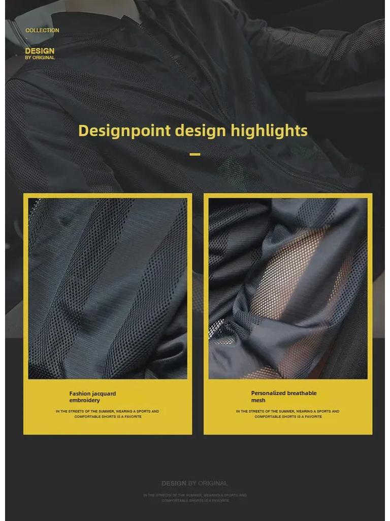 Men’s Ultra-Thin Breathable Korean-Style Sun Protection Jacket for Summer