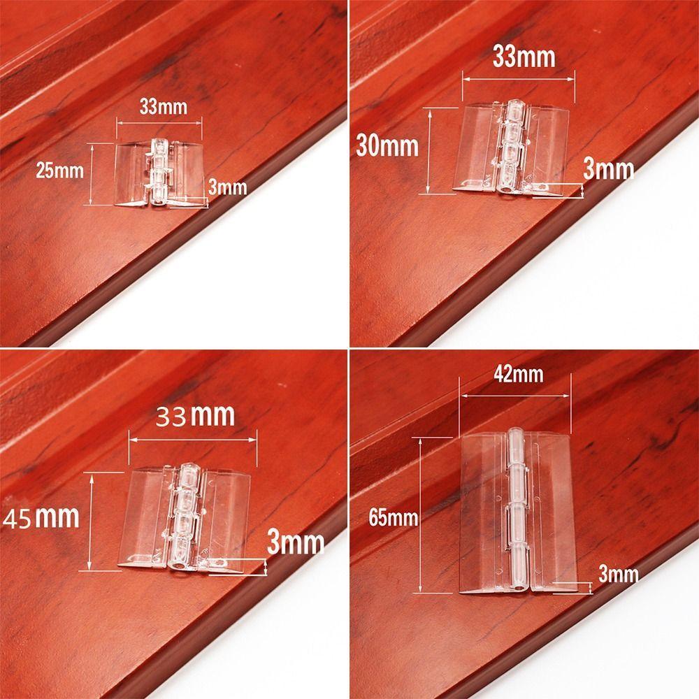 10Pcs Transparent Door Hinges Clear Furniture Hardware Durable Folding Hinge  DIY Cabinet Door Box