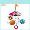 Hedgehog Bird Plush Baby Stroller Pendant Wind Chime With Sensory Development For Newborns And Toddlers