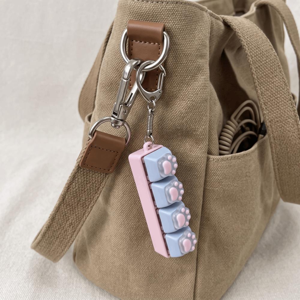 Colorful Design Cat Claws Keychain Smooth Texture Keycap Keychain Cat Paw Keychain  Gift