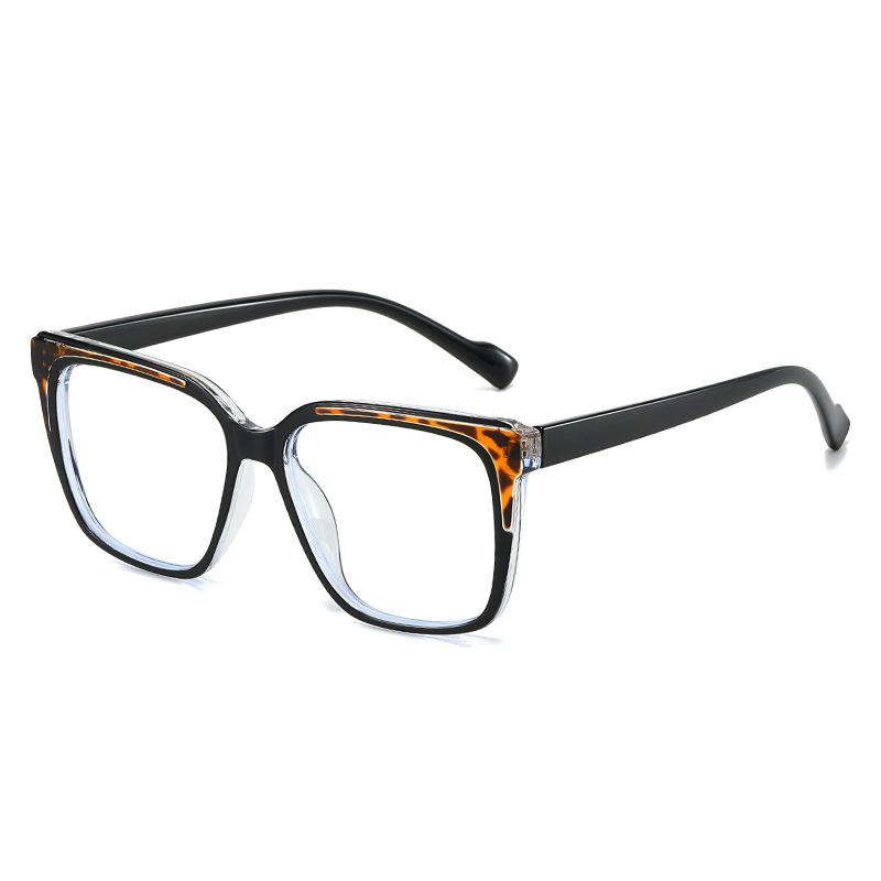Glasses Frame Light Large Frame Plain Anti-Blue Glasses Decorative Flat Glasses