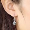 925 Sterling Silver Earrings Temperamental Long Eardrops Women's Four-Leaf Clover Personality Hipster Ear Studs Earrings