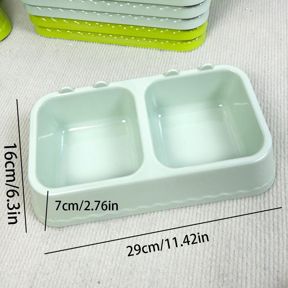 Pet Double Bowl Cat Bowl Dog Bowl, Non-Slip Pet Food & Water Bowl Set, Durable Pet Feeding Utensils Pet Supplies