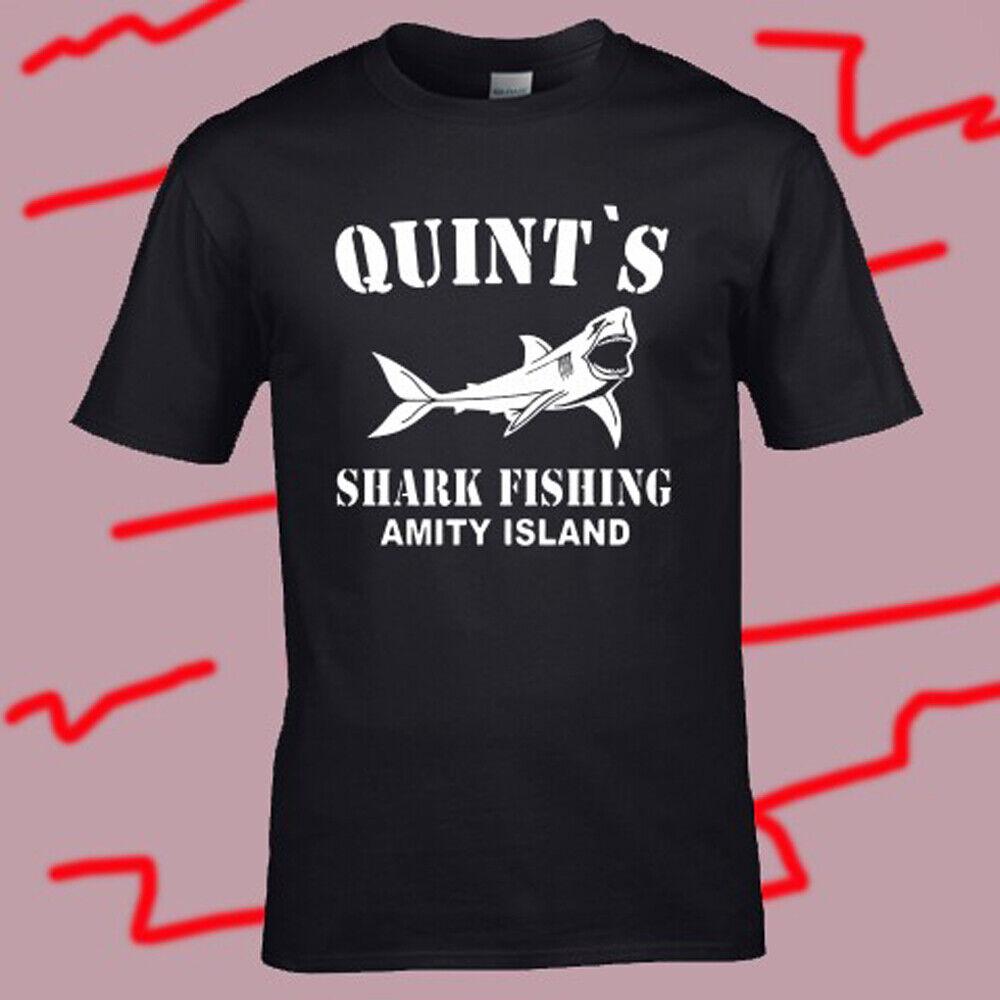 

Черная футболка унисекс Amity Island Quints Shark Fishing Jaws