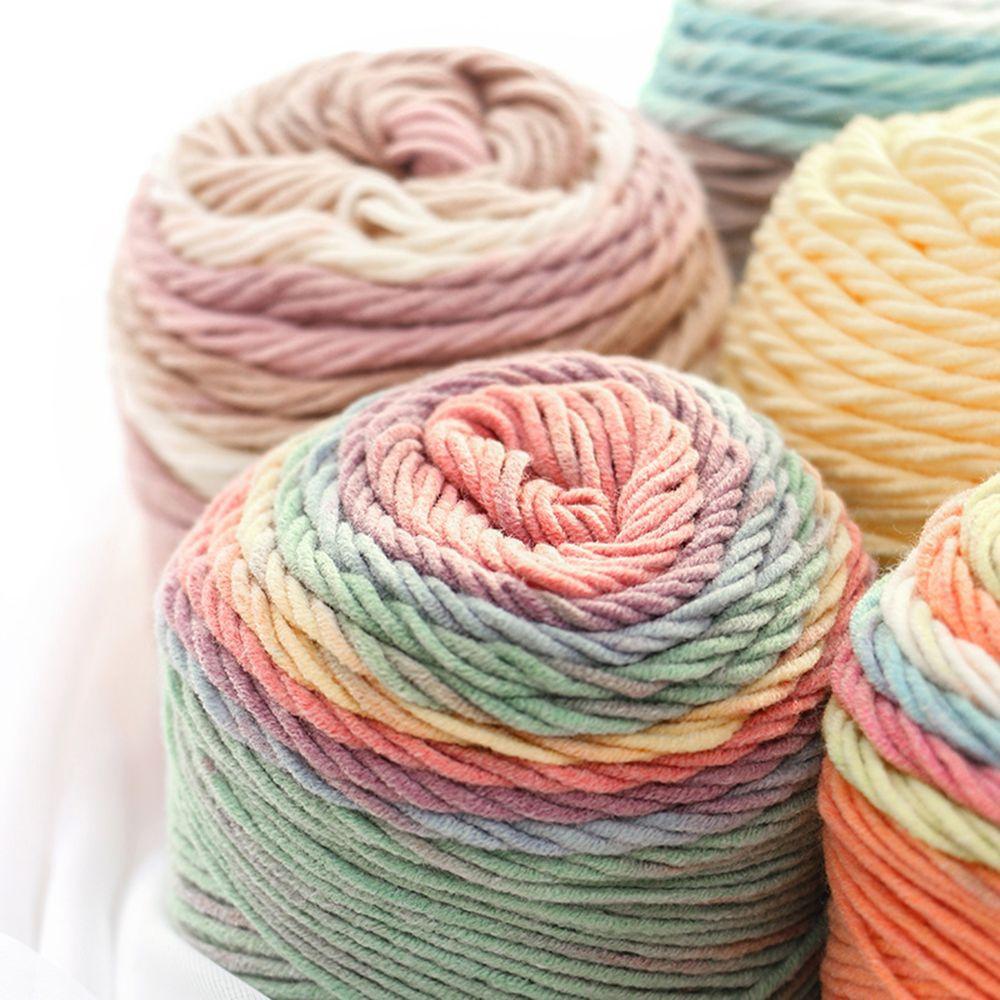 Полезный Радуга Цвет Толстый Теплый Diy Crochet вязание рука -Woven Молоко Мягкий Baby Хлопок Шерлоп пряжи – купить по низким ценам в интернет-магазине Joom
