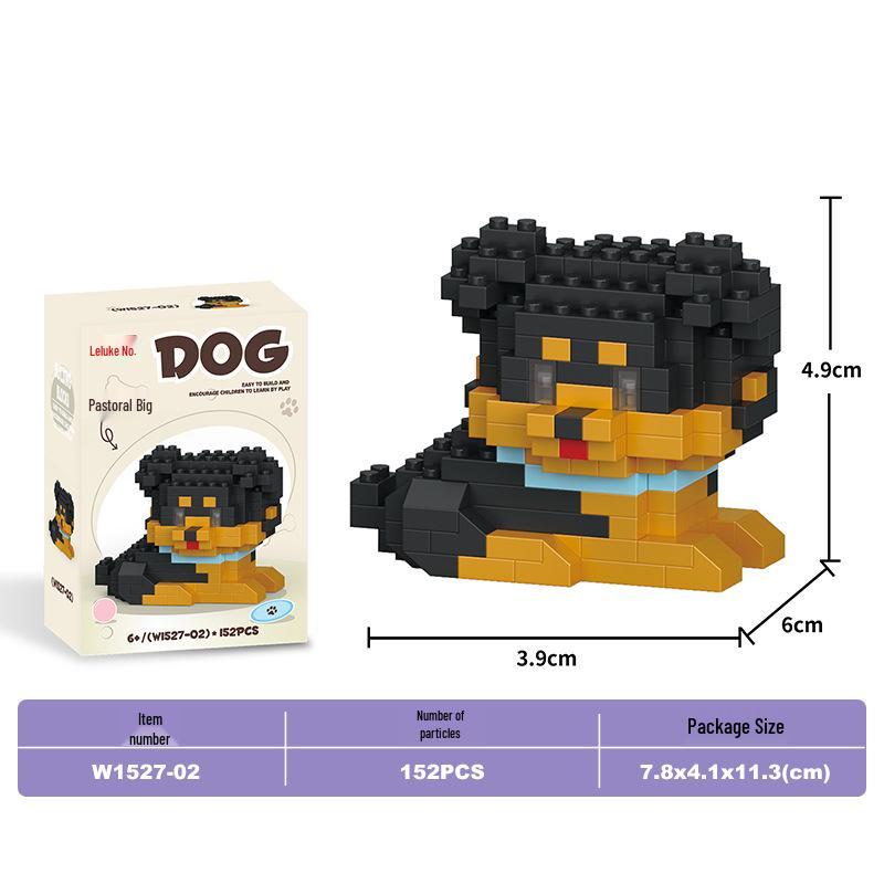 Lele Brothers Micro-Particle Building Blocks Orange Cat Model - Compatible with Lego Educational Toy for Kids