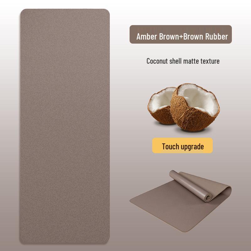 

61cm Unisex Non-Slip Coconut Shell Rubber Yoga Mat 183*61cm*5mm (Yoga Mat + Strap)