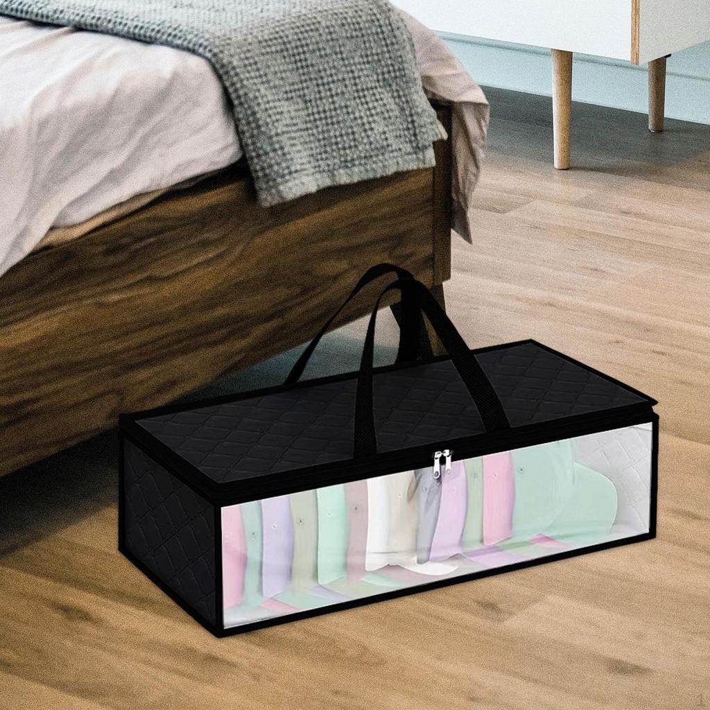 Aufbewahrungstasche für Kleidung, Decke, Baseballkappe, stabile Box mit Reißverschlüssen