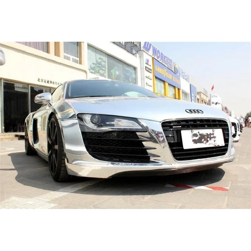 Flexible Gloss Mirror Chrome Silver Vinyl Wrap Film Foil Sticker Bubble Free Car Decal Computer Cover Phone Skin