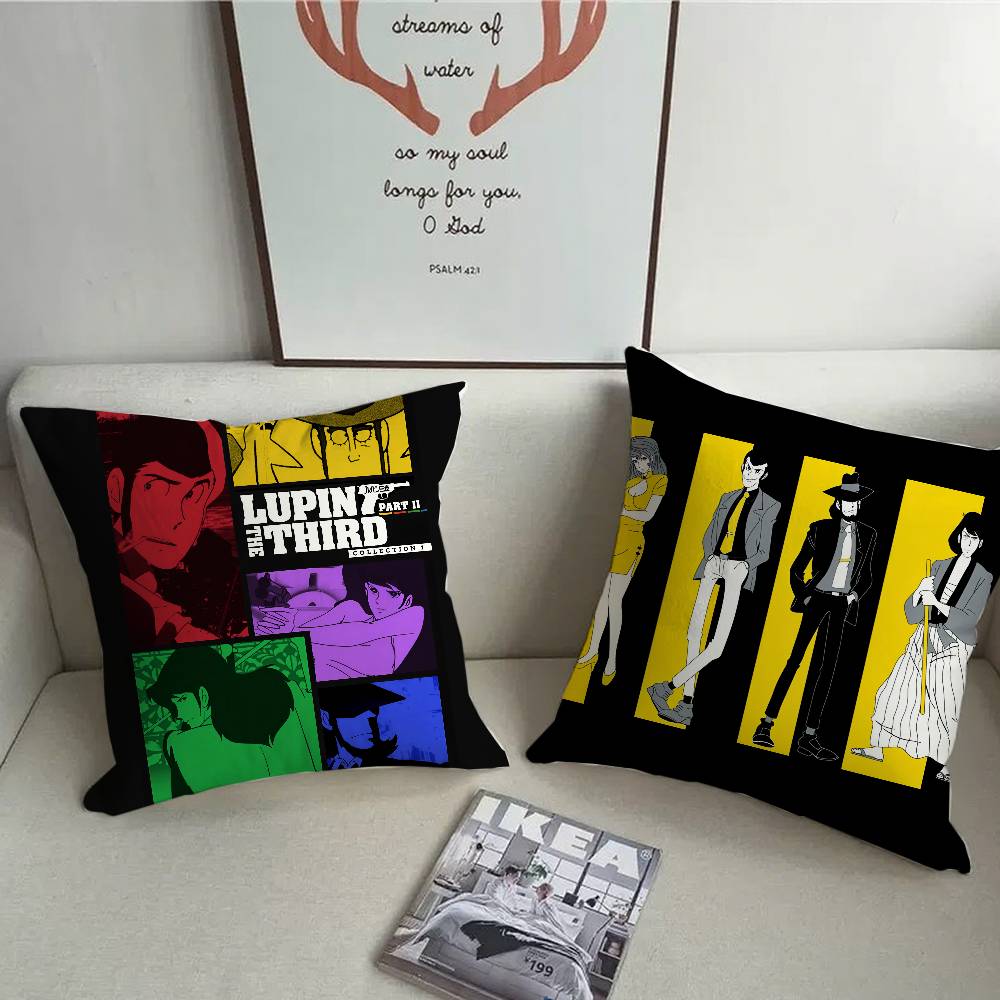 A-Arsène Lupin III Kissenbezug Sofa Dekorativ Zuhause Doppelseitiger Druck Kurzer Plüsch Kissen Kissenbezug Weihnachtsgeschenk