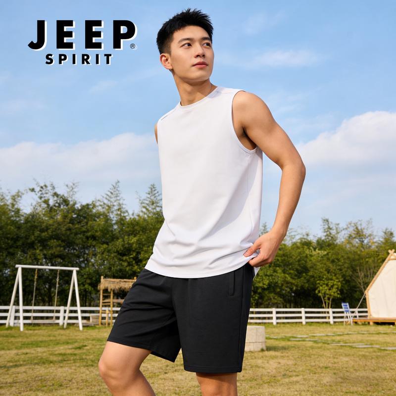 Мужской спортивный комплект JEEP SPIRIT: жилет без рукавов и шорты XL