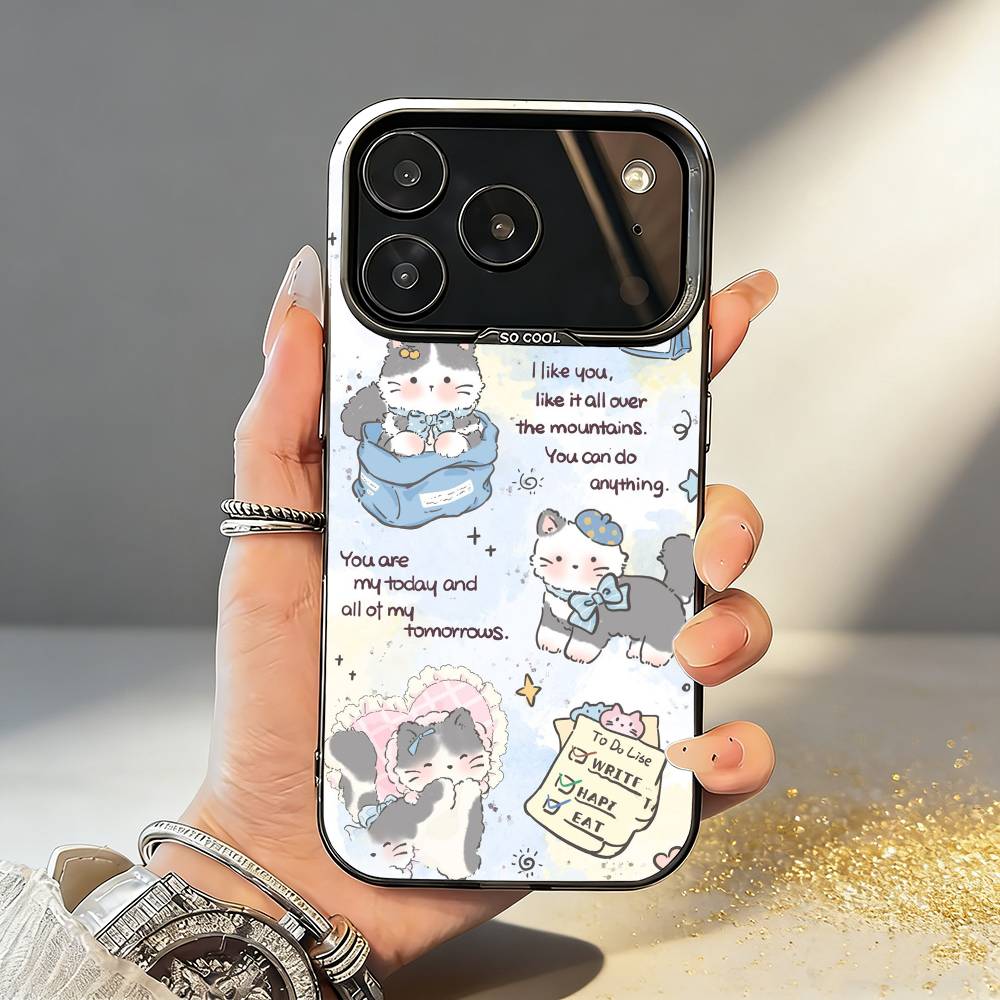 

A-Adorable illustrated dog Phone Case For iPhone17,16,15,14,13,12,11,Pro,MAX Gray Matte Silicone Black Cover iPhone15pro