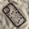 Cartoon Stylish Silver Five Star Print Phone Case for IPhone 16 15 14 13 12 11 Pro Max X XR XS 16e 7 8 Plus Mini Y2k Girl Cover