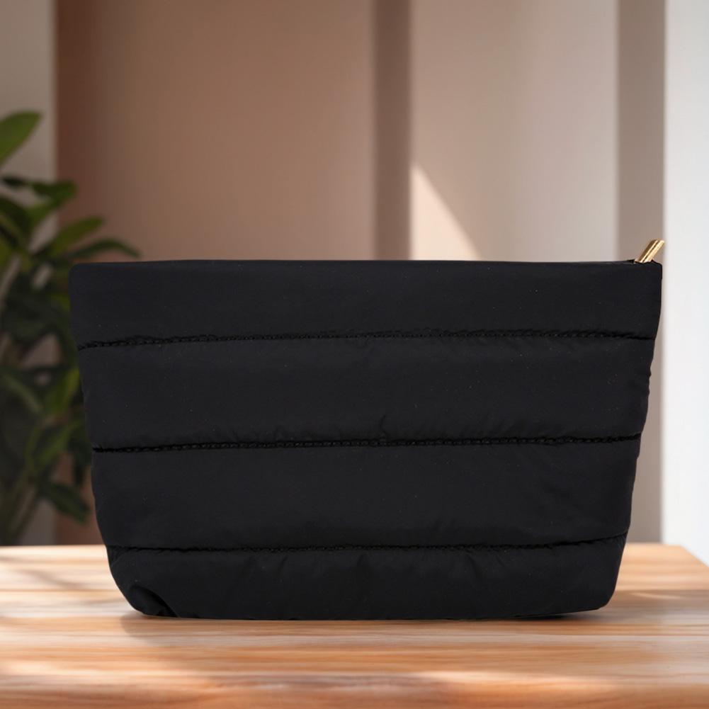 Fashion Cosmetic Bag for Women Girls Cute Puffer Makeup Clutch Solid Toiletry Organizer Pouch Storage Pouches for Organization