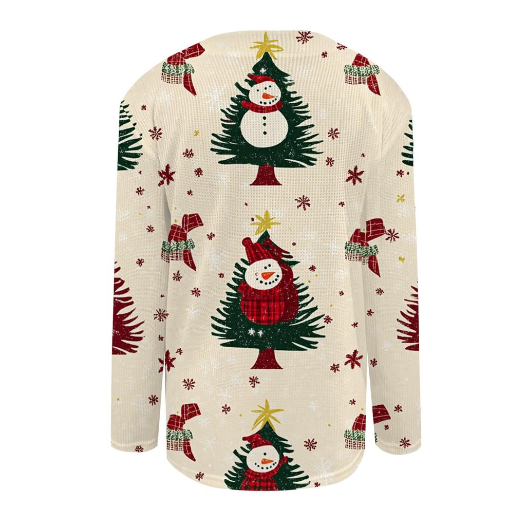 Damen Mode Print Langarm Strickjacke mit Knopfleiste