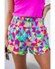 Azura Exchange Geometric High Waisted Athletic Shorts
