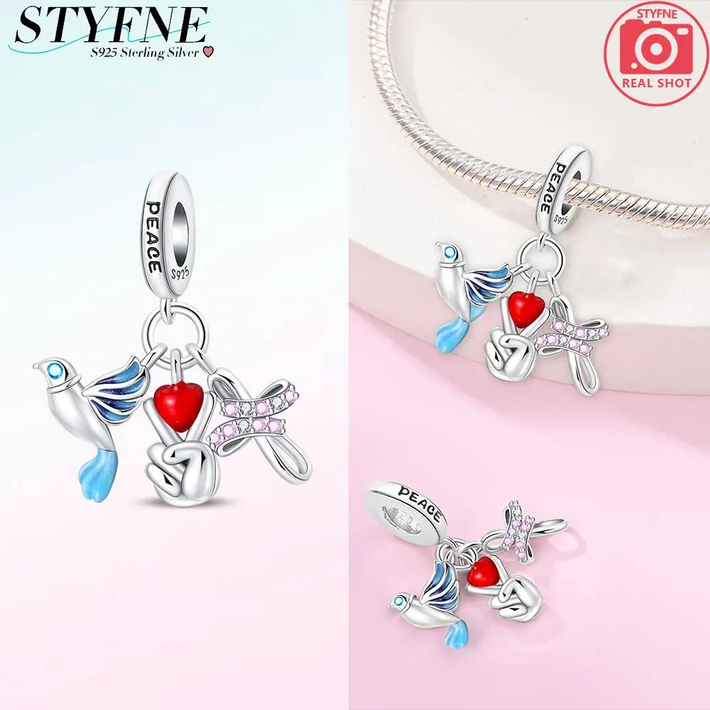Decorative Charms Plata Originales Angel Of Peace Beads For Charms Genuine Copper Bracelet Beads Jewellery Crafting Women'S Gift Choice