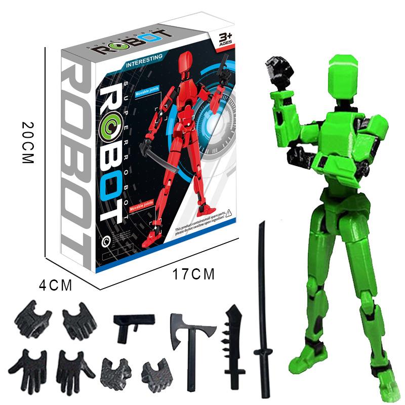 3D Printed Mannequin Dummy Model Funny Multi-Jointed Movable Shape shift Robot 2.0 Action Figures Toys for kids Birthday gifts