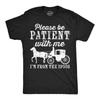 Mens Be Patient with Me Im From The 1900s with Horse Drawn Carriage Funny T