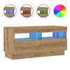 Vidaxl Szafka Pod Tv Z Oświetleniem Led, Dąb Artisan, 80X35X40 Cm