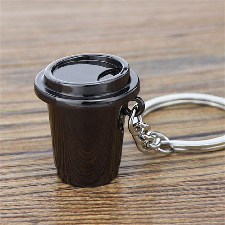 Fashionable Metal Espresso Accessory Keychain Fashion Key Pendant Coffee Theme Pendant Unisex Present for Coffee Fan