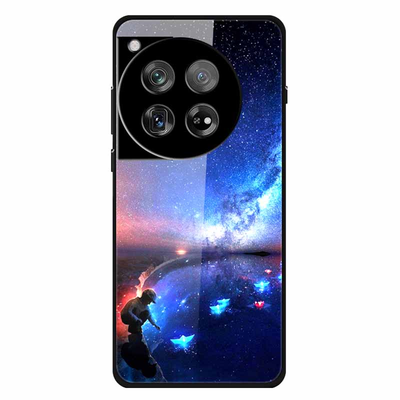For Oneplus 12 12R Case Tempered Glass Luxury Hard Back Cover for Oneplus 12 12RCases Space Soft Bumpers for One Plus 12 5G Wolf