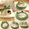 Soft Cat Bed Deep Sleeping Bed Dog Cat Winter House Frog Shape Enclosed Pet Tent for Kitten Puppy Sleeping Supplies