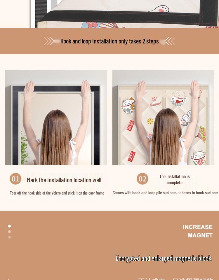 Thickened Magnetic Insulated Door Curtain: Winter Windproof & Self-Adhesive