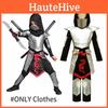 Hoogwaardig Ninja-kostuum voor kinderen voor Halloween Inclusief Hoofddeksel Jumpsuit Beenwarmers Borstplaat en Gilet
