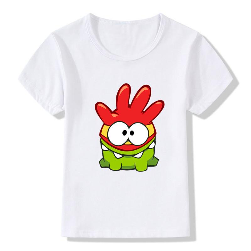 2025 Om Nom Stories Print Kids T Shirt Summer New T-shirt Cartoon Children T-shirts Baby Girls Boys Clothes Unisex Tshirt,HKP5410
