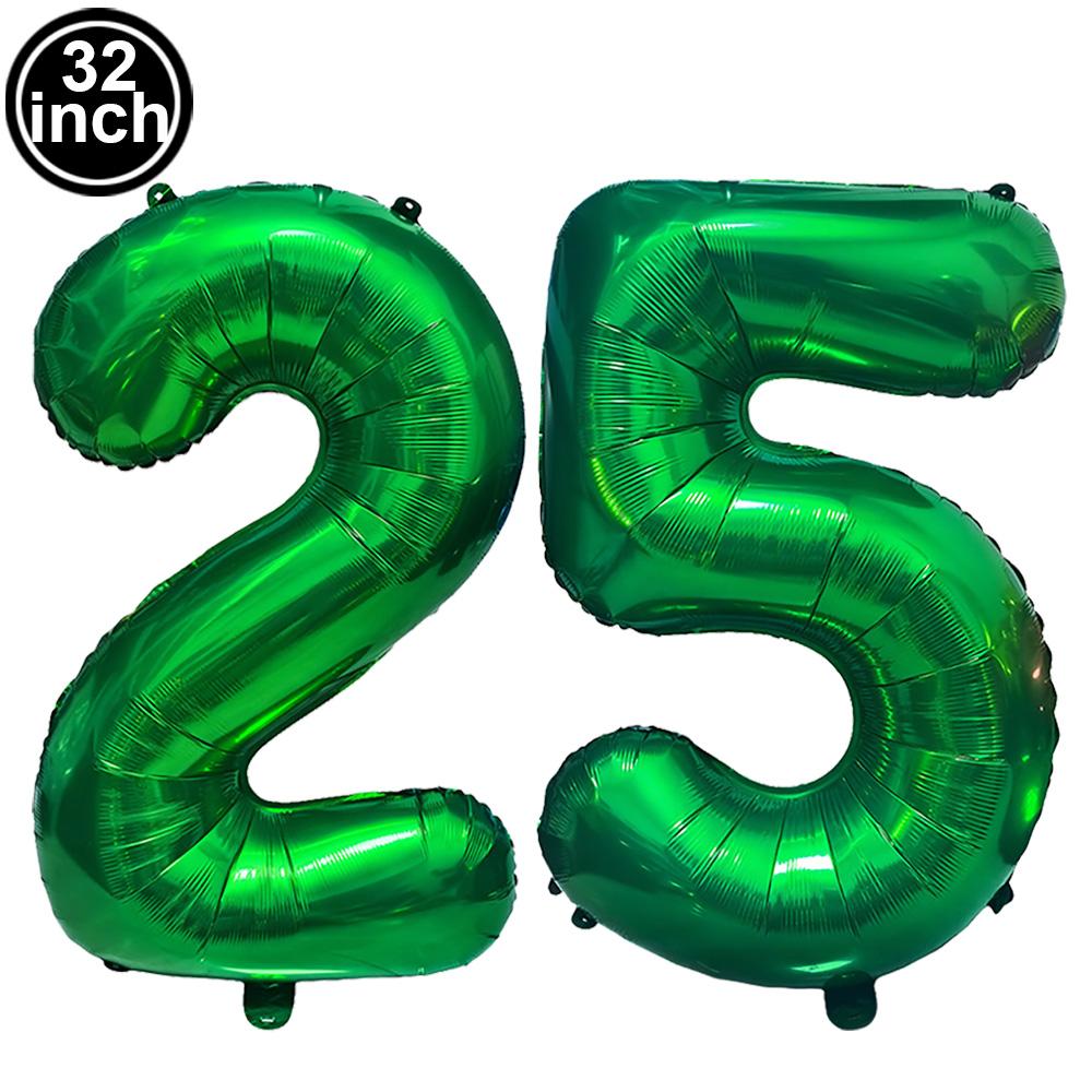 Green Large Numbers Balloon 32 Inch 0 1 2 3 4 5 6 7 8 9 Jungle Birthday Digit Bachelorette Balloons Figure Golob Party Ballon