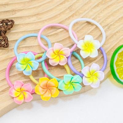 Dívčí elastické gumičky do vlasů květinové čelenky držák na culík čelenky dětské květinové scrunchies dámské vlasové doplňky