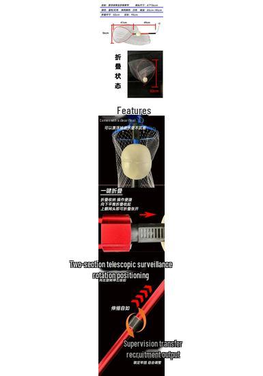 Foldable Sea Fishing Landing Net with Floats - Hand-woven Monofilament, Durable, Anti-hook