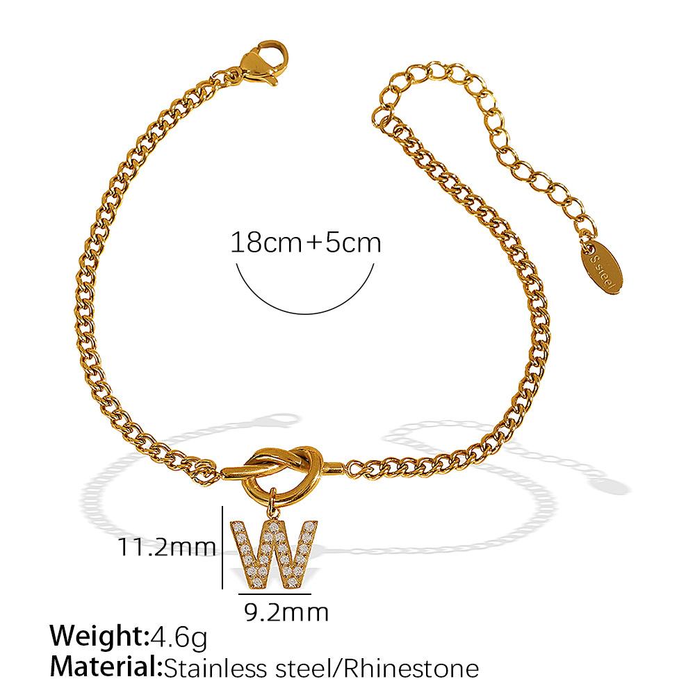 Fashion Single Item Jewelry On The New 26 Letter Bracelet Versatile Temperament High-End Jewelry Diamond Design
