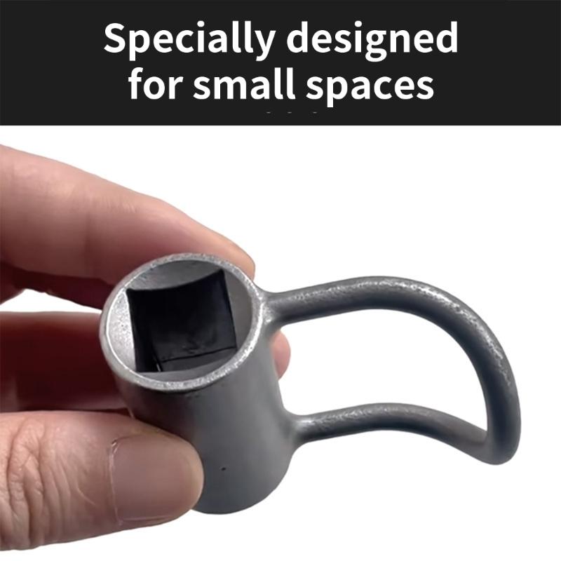 Compact Faucet Removal Tool Kit Curved Handle Design Steel Wrenches For Narrow Kitchen Bathroom Pipes Maintenance