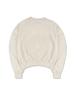LA MAISON STUDIO [Fleece Line Selection] Women'S Crop Bear Friends Embossed Embroidery Sweatshirt Ivory (Fcb3Ts355W)