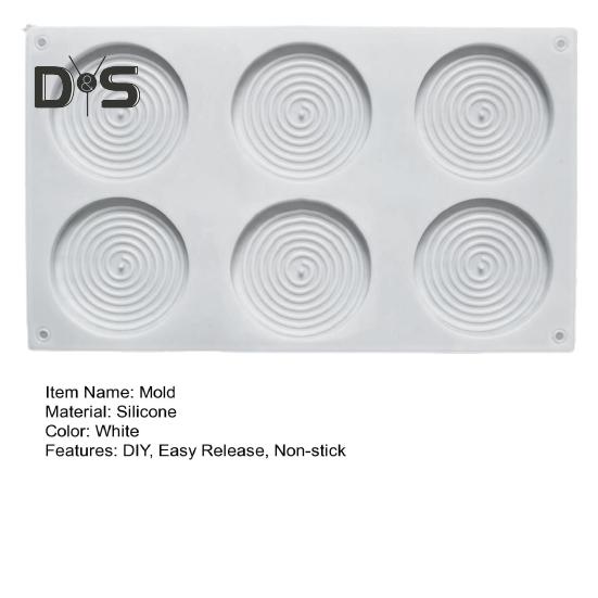 Wiederverwendbare Schokoladenform, weich, nützlich, sechs Schwerkraft-Kuchenform