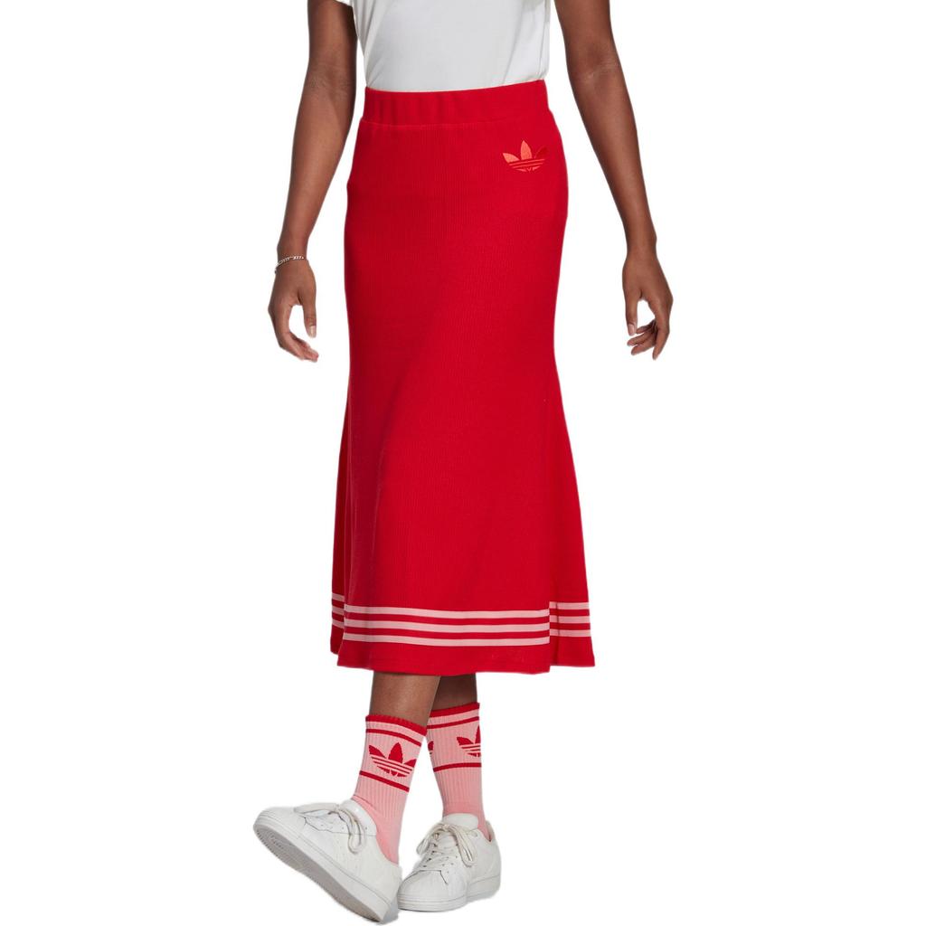 Adidas Originals ADICOLOR HERITAGE NOW Casual Long Skirt Women's Red IB2022