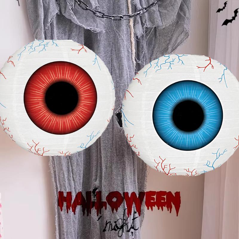 1PC Eyeball Lanterns Outdoor Decor Spooky Parties & Festive Occasions Paper Lanterns Halloween Decorations Red Halloween 10 Inch