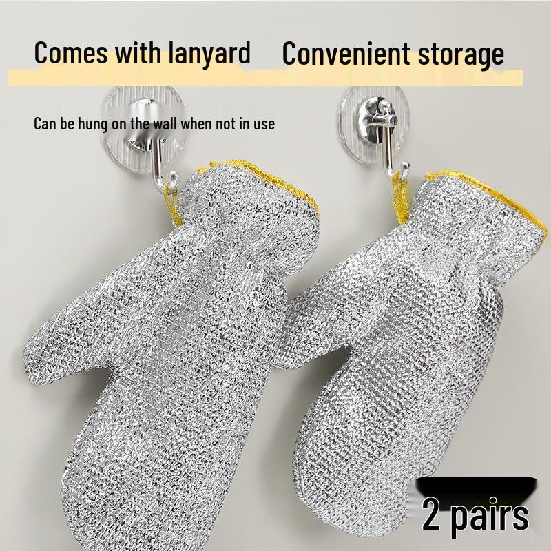 Zesílené Vodotěsné Drátěnkové Rukavice na Mytí Nádobí - Prodloužená Ochrana, Bezpečné pro Hrnce