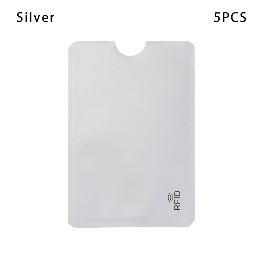 5PCS Cover Safety Credit Cards Bank Aluminium Blocking Anti Thief Rfid Card Holder