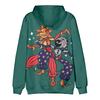 FNAF Security Breach Sun and Moon Hoodie, Sundrop Moondrop Anime 3D Print Pullover Hooded Sweatshirt for Game Fans