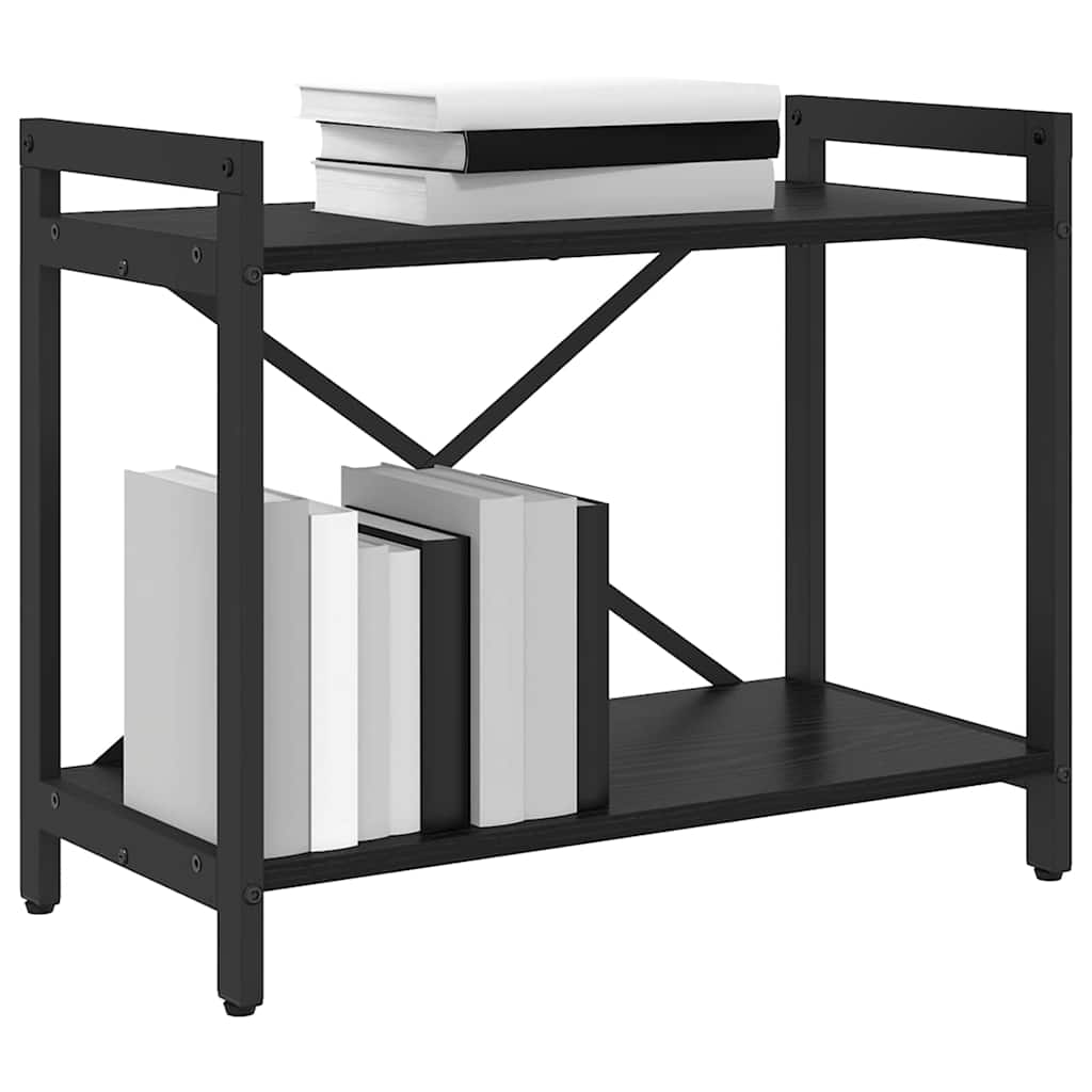 Bookshelf Black Oak Look 60 X 30 X 50 Cm Engineered Wood