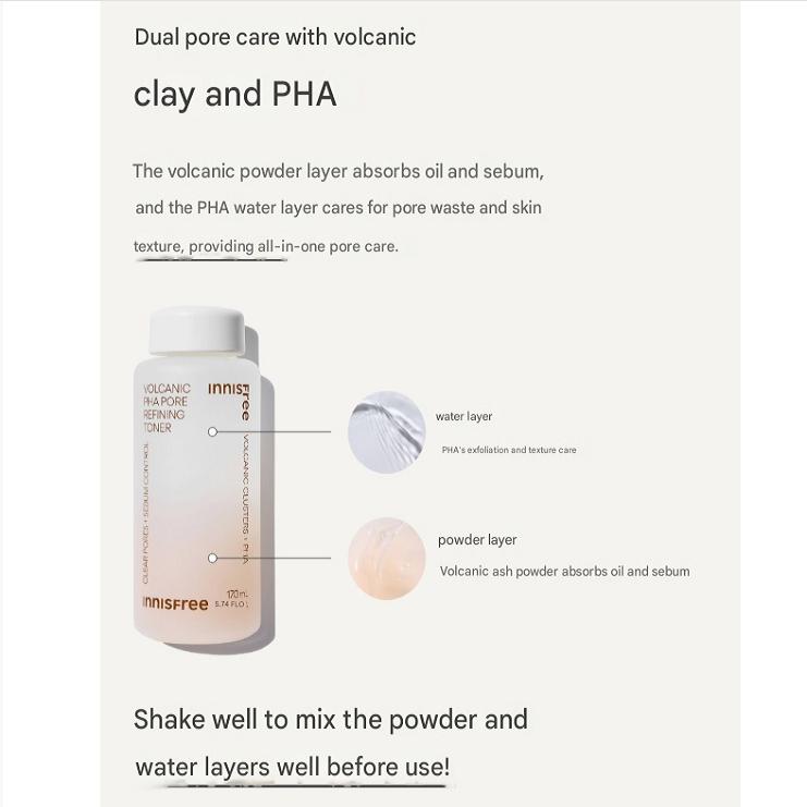 Innisfree Volcanic Pore Smoothing Toner, 170ml, 2 Packs